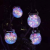 Lampa Solara Borcan Sticla Crack, Felinar Solar IP65 LED Multicolor