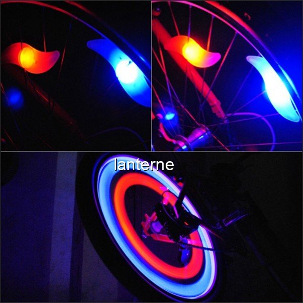 Set 4 Hot Wheels LED Multicolor Decorativ pentru Spite Bicicleta