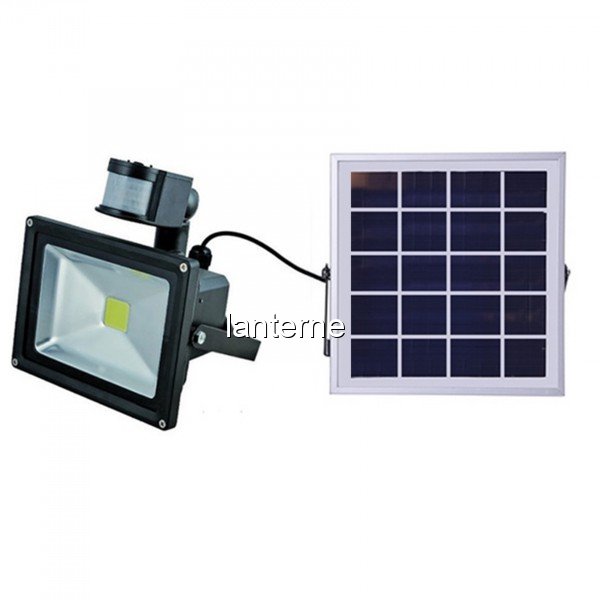 Proiector LED 20W cu Panou Solar si Senzor de Miscare