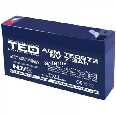 Acumulator Stationar 6V7Ah Acumulator Sigilat Plumb Acid 6V 7Ah 8D005 XXM