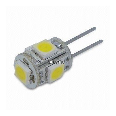 Bec LED 1W 5 LEDuri SMD Bulb G4 Alb Rece