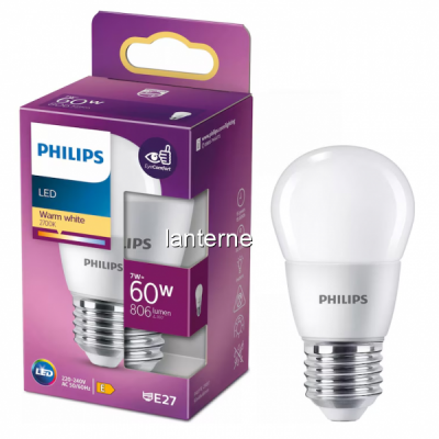 Bec cu LED Philips P48 7W 60W E27 WW 2700K 806LM MNR9856