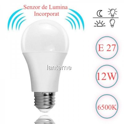 Bec LED si Senzor Lumina E27 12W Alb Rece 6500K 18C002 XXM
