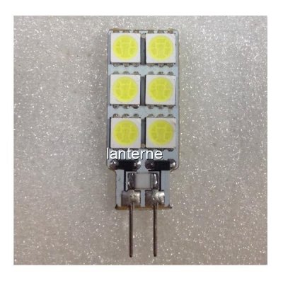 Bec LED 2W 12LED SMD Bulb 12V G4 Alb Rece