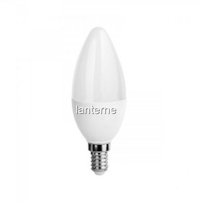 Bec LED C37 5W Alb Rece 6400K soclu E14 220V tip Lumanare UB60061