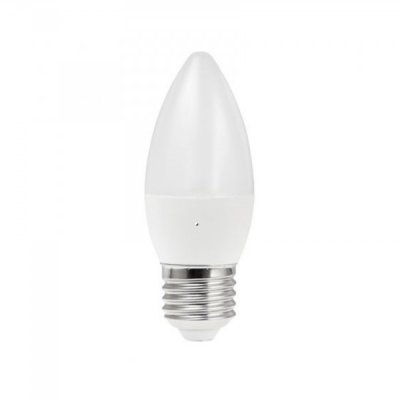 Bec LED C37 5W Alb Rece 6400K soclu E27 220V tip Lumanare UB60065