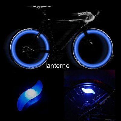 Set 4 Lumini Hot Wheels LED Albastru Decorativ pentru Spite Bicicleta