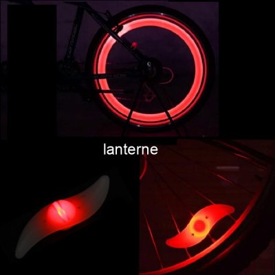 Set 4 Lumini Hot Wheels LED Rosu Decorativ pentru Spite Bicicleta