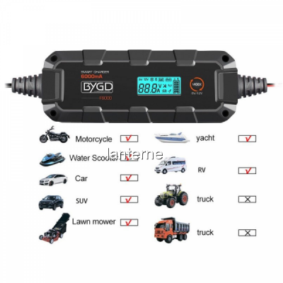 Incarcator Digital Smart F6000 Acumulatori Li-ion Plumb-Acid 6V-12V AGM 7H059 XXM