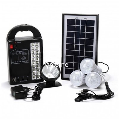 Kit Solar 20+1LED, Lanterna Frontala, USB, 3 Becuri, 4V GDPLUS GD8215