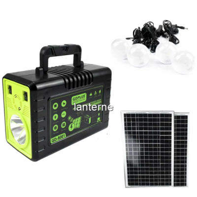 Kit Solar de Iluminat cu 2Panouri Solare 2x30W 3Becuri GDPLUS GD8001