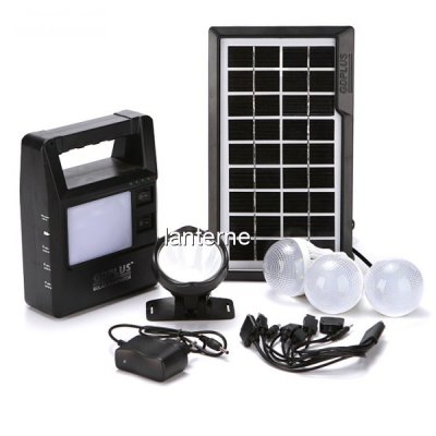 Kit Solar Lanterna LED, Frontala, USB, 3 Becuri, 4V GDPLUS GD8213