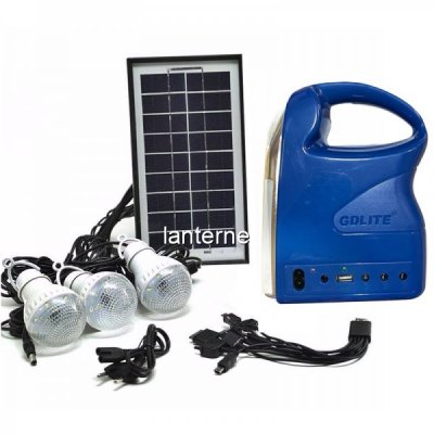 Kit Solar Lanterna LED USB 3 Becuri 220V GdLite 7