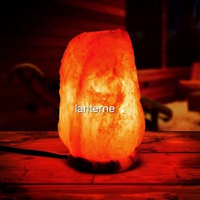 Lampa de Sare Himalaya 20cm cu Suport Marmura 220V