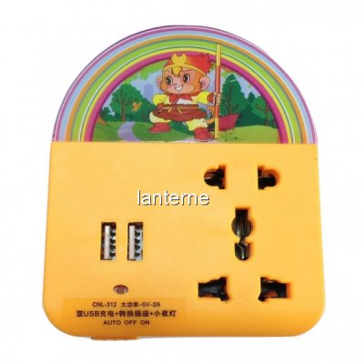 Lampa de Veghe cu USB si Adaptori Universali Priza CNL312