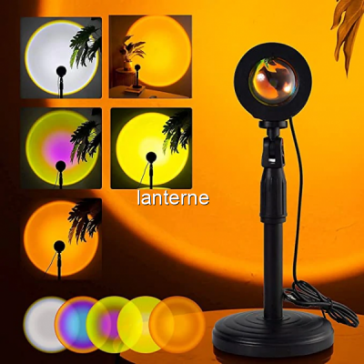 Lampa Efect Apus Soare Orange Sunset RGB 16Culori USB, Telecomanda