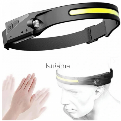 Lanterna Cap Frontala Banda Flexibila LED XPE COB USB-C Senzor LX200 KLX