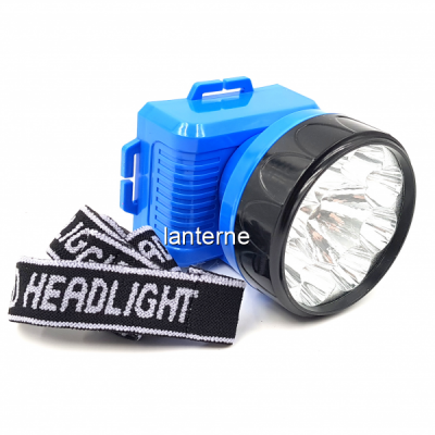 Lanterna Frontala de Cap 8+1LED 1W cu Acumulator 220V 687 KLX