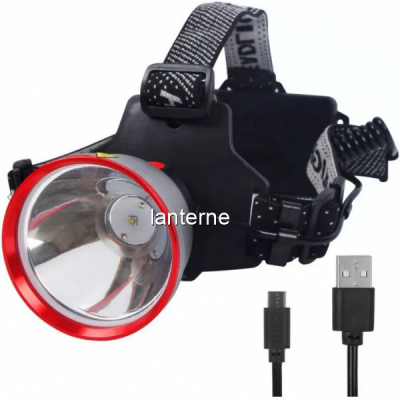 Lanterna Frontala LED 10W Indicator 3x18650 la USB WH3388 P100