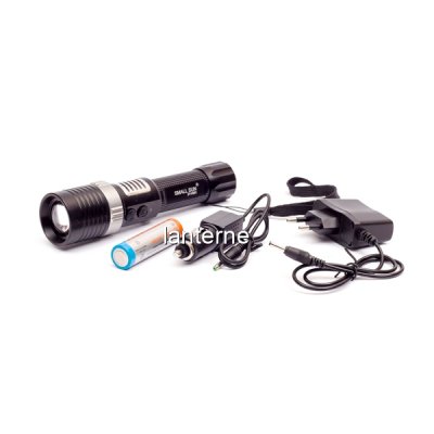 Lanterna LED 3W Zoom cu Acumulator si Alarma ZYR851