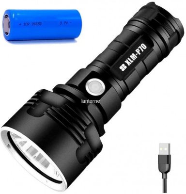 Lanterna LED Profesionala 10W Incarcare USB Acumulator 26650 XLMP70