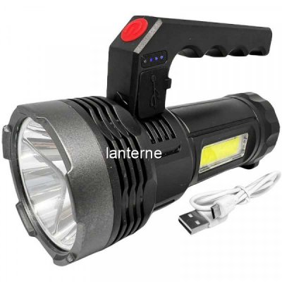 Lanterna LED+COB cu Maner, Acumulator, la USB BK899