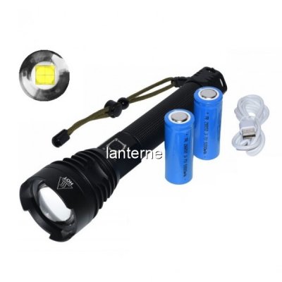 Lanterna Profesionala LED Puternica, Zoom, la USB 2x26650 XHP90 XXM