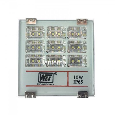 Proiector 18LED T019 10W IP65 Alb Rece 220V WT