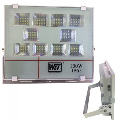 Proiector 200LED SMD T011 100W IP65 Alb Rece 220V WT