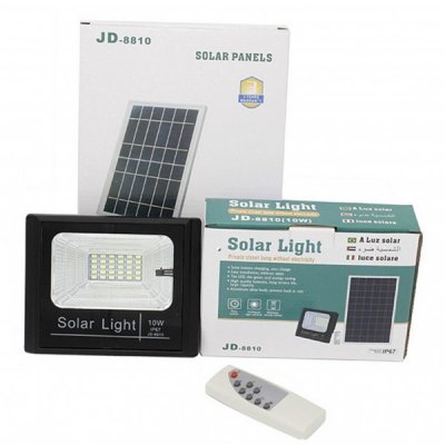 Proiector 30LED SMD 10W cu Panou Solar si Telecomanda IP67 JD8810