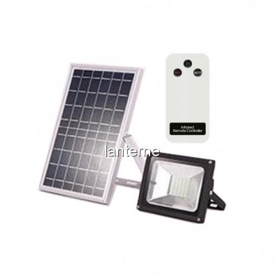 Proiector LED 20W cu Panou Solar si Telecomanda Alb Rece