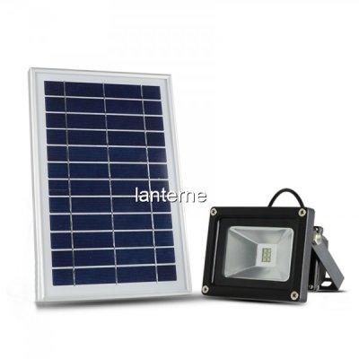 Proiector LED SMD 5050, 5W cu Panou Solar Alb Rece