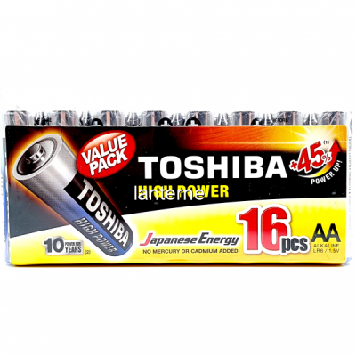 Set Economic 16 Baterii Alkaline Toshiba LR6 AA High Power SH16