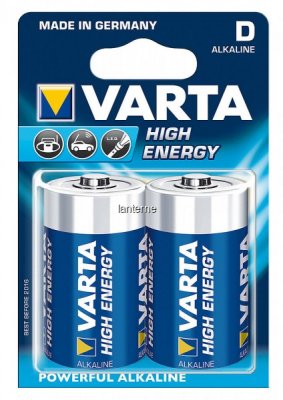 Set 2 Varta High Energy Baterii D Alcaline LR20