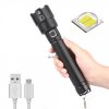 Lanterna LED 10W cu Zoom Indicator Acumulatori 18650 la USB MMCP902