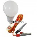 Bec LED 12W 12V Cablu cu Clesti Baterie Auto Glob Mat 18C055 XXM