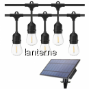 Instalatie LED Solara Ghirlanda 20m 20 Becuri Vintage Alb Cald 220V TO GS20M20B