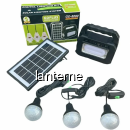 Kit cu Panou Solar Lanterna LED si 3 Becuri LED 6V4Ah GdPlus GD8080