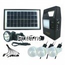 Kit cu Panou Solar si USB, Lanterna si Lampi, Acumulator 6V4Ah GD8121