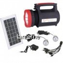 Kit Solar cu Lanterna LED 5W, 3 Becuri si Slot USB GSM YJ1902T