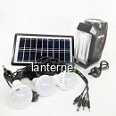 Kit Solar Lanterna LED, Lampa U, Radio FM, SD, USB MP3, 4V4Ah GD8057