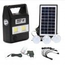 Kit Solar Lanterna LED Radio FM USB 3 Becuri 6V4Ah GDPlus GD8216