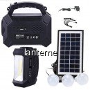Kit Solar Lanterna LED Radio FM USB SD 3 Becuri 4V4Ah GDPlus GD8161