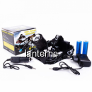 Lanterna Cap 2xT6 LED Cree 2x18650 Lumina Alb Verde 12V 220V 19B004 XXM