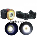 Lanterna Frontala LED 1W si COB LED 1W pe Baterii AS0507 CH6202