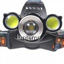 Lanterna Frontala LED+2COB 5W, Zoom, Acumulatori 12V 220V MINGHUO