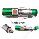 Mini Lanterna LED 3W cu Zoom si Incarcare Directa USB XY818