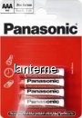 Panasonic baterii r03 aaa zinc carbon 4 buc la blister