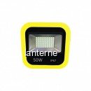 Proiector 100LED 50W Alb Rece 220V Rama Galbena