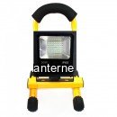 Proiector LED 30W Alb Rece IP65 220V cu Acumulator si Suport